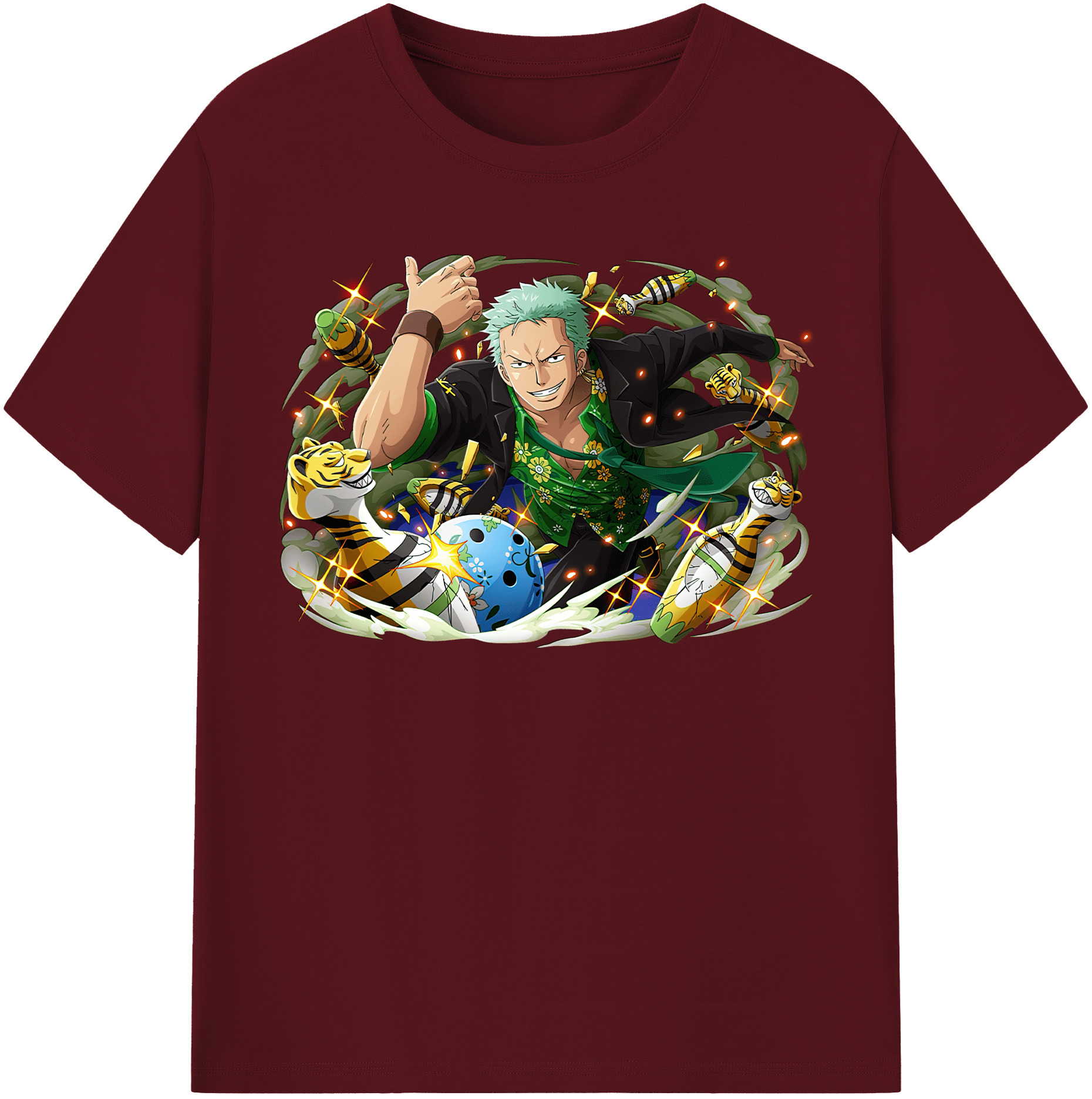 ワンピース ロロノア・ゾロ ONE PIECE Roronoa Zoro 綿100％半袖Tシャツ（フロントプリント）